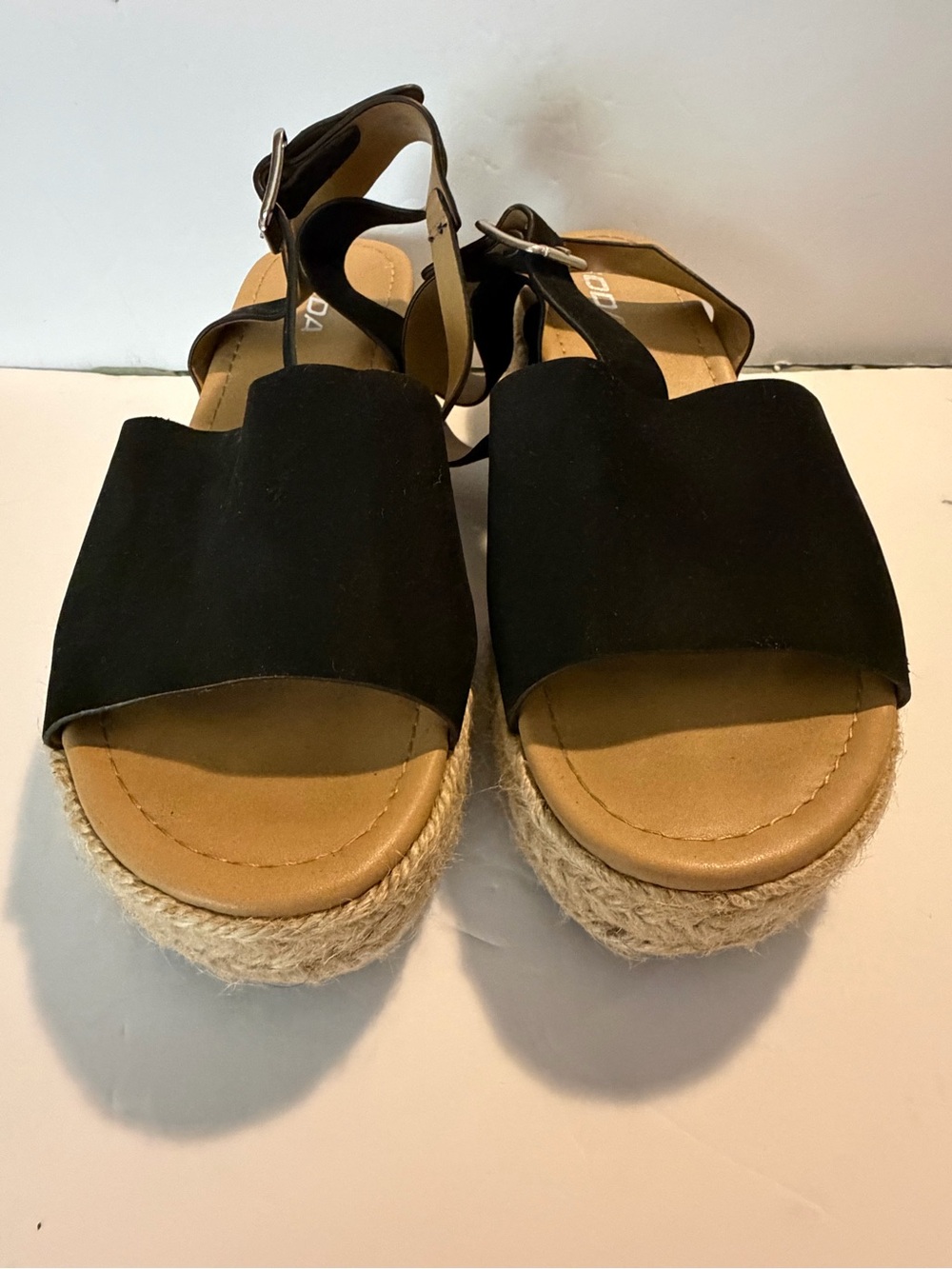 Black Platform Sandals - Women